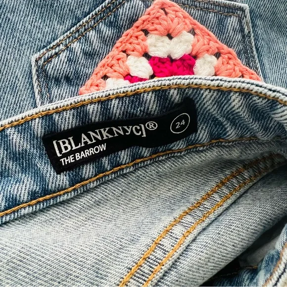 Blank NYC Wildest Rhythm Patchwork Shorts NWT - Picture 9 of 16